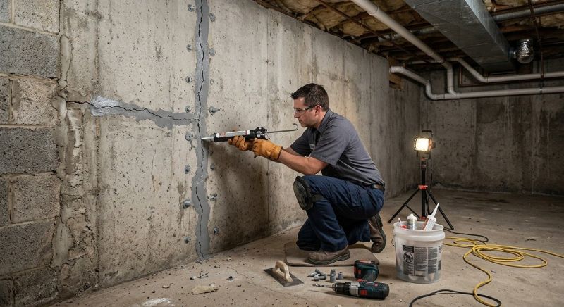 Basement Crack Repair in Bensalem, PA