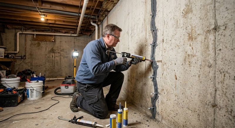 Basement Crack Repair in Bensalem, PA