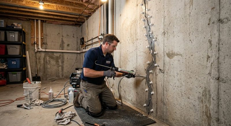 Basement Crack Repair in Bensalem, PA