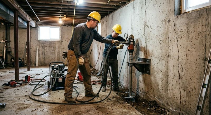 Basement Stabilization in Bensalem, PA