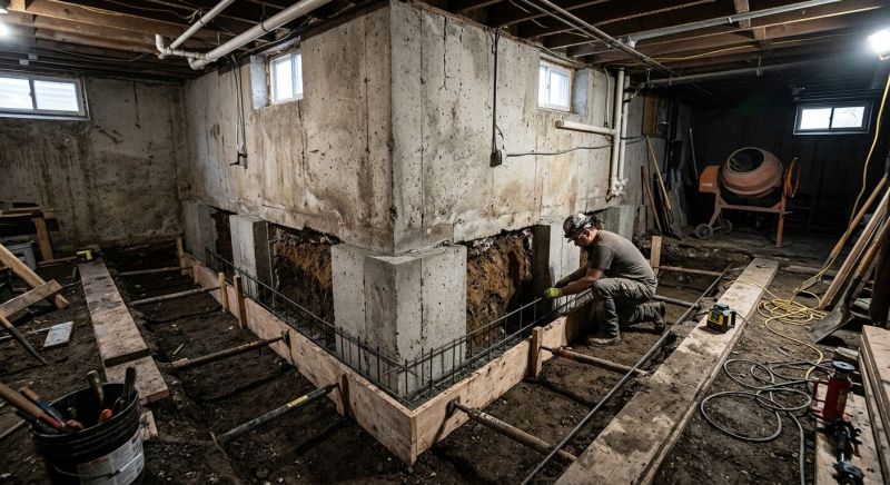 Basement Underpinning in Bensalem, PA