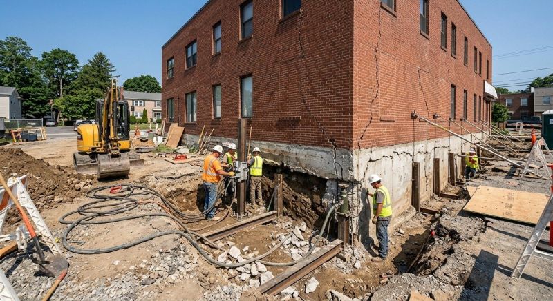Building Foundation Repair in Bensalem, PA
