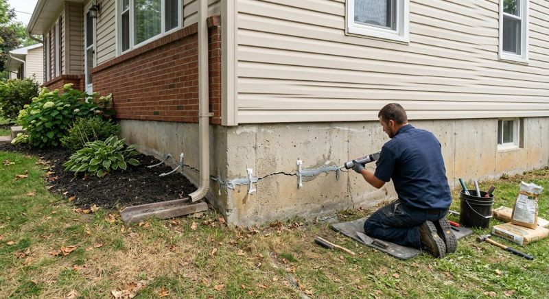 Cracked Foundation Repair in Clifton Heights, PA