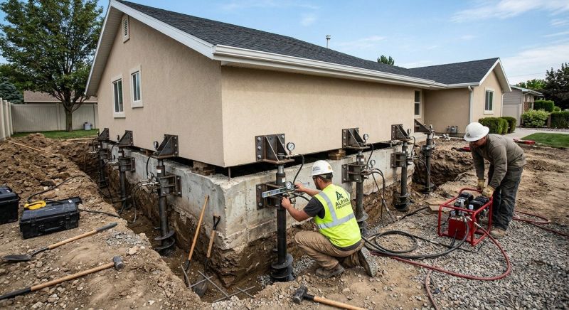 Foundation Pier Leveling in Bensalem, PA