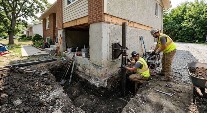 Foundation Pier Repair in Bensalem, PA