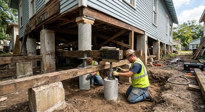 Foundation Pier Repair in Bensalem, PA
