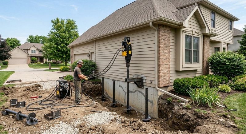 Helical Piers Installation in Bensalem, PA
