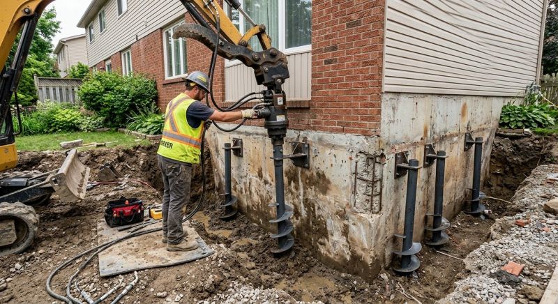 Helical Piers Installation in Bensalem, PA