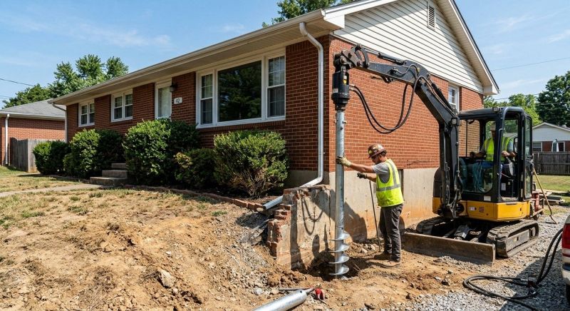 Helical Pile Installation in Bensalem, PA