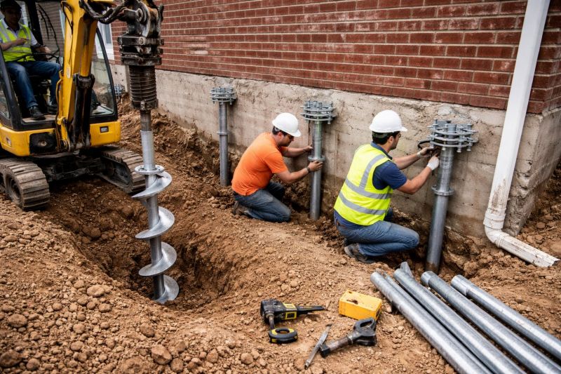 Helical Pile Installation in Bensalem, PA