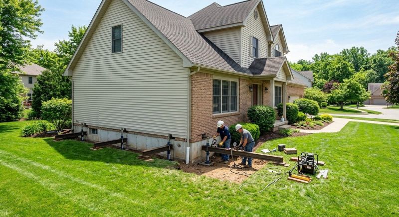 Settling Foundation Service in Huntingdon Valley, PA