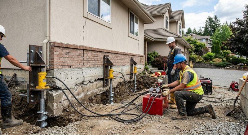 Sinking Foundation Lifting in Bensalem, PA