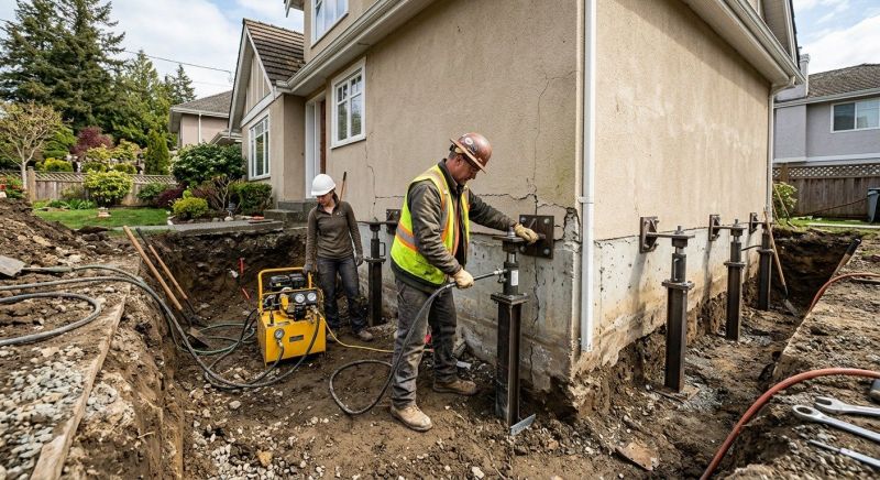 Sinking Foundation Repair in Cheltenham, PA