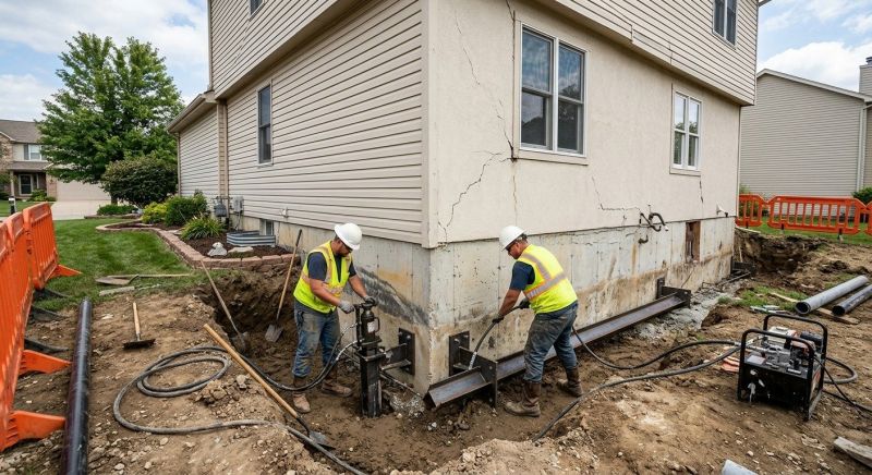 Sinking Foundation Repair in Gladwyne, PA