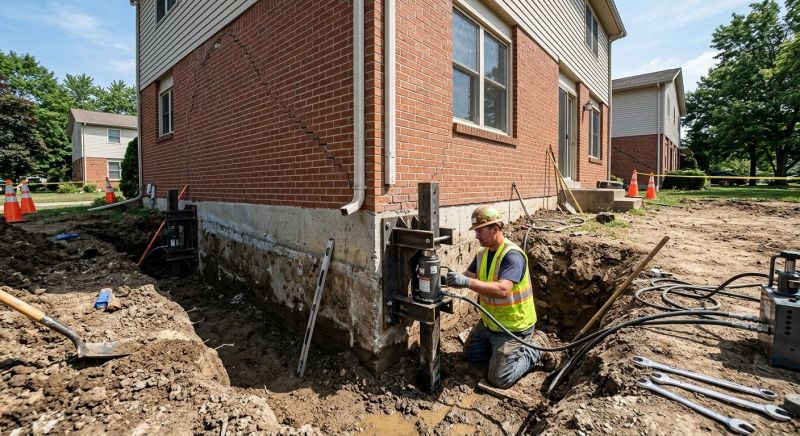 Sinking Foundation Repair in Hatboro, PA