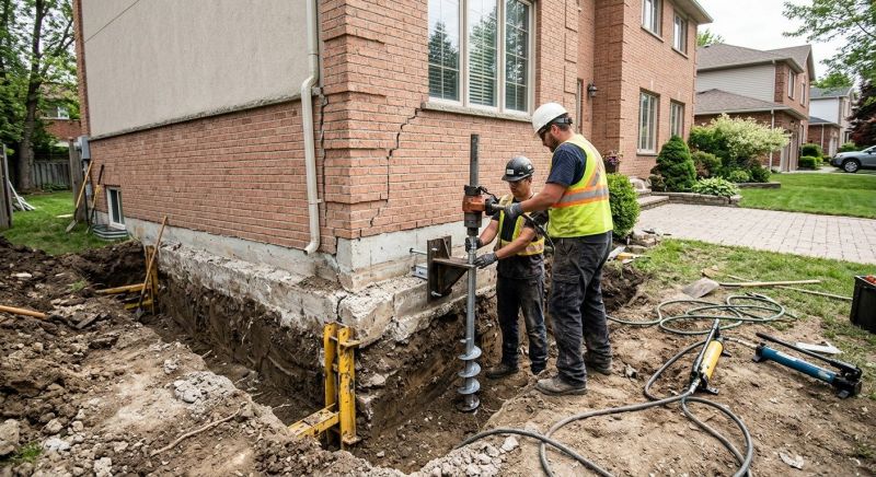 Sinking Foundation Repair in Lansdowne, PA