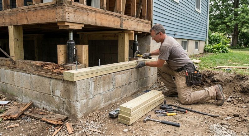 Sinking Foundation Repair in Lumberton, NJ