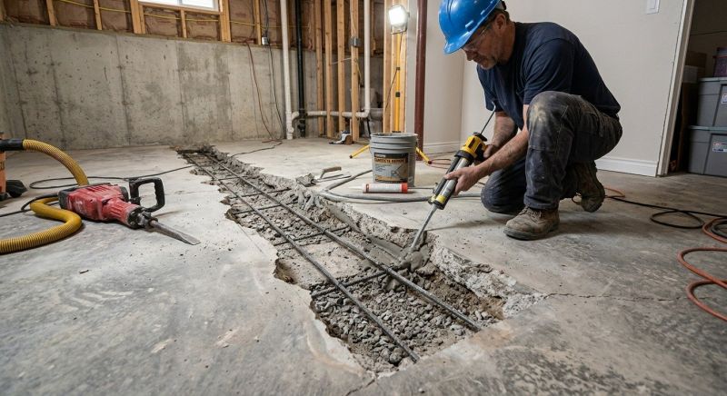 Slab Foundation Repair in Bensalem, PA