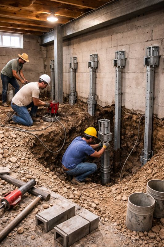 Structural Underpinning in Bensalem, PA